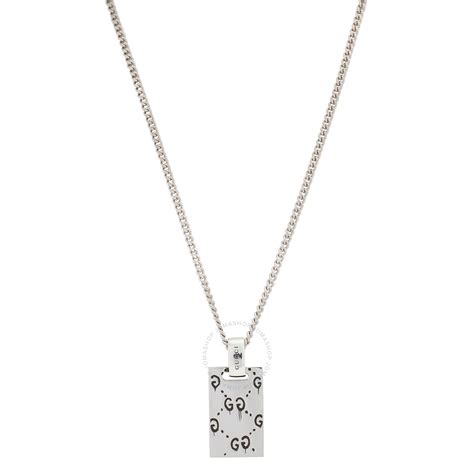 gucci white gold cross pendant|guccighost pendant necklace in silver.